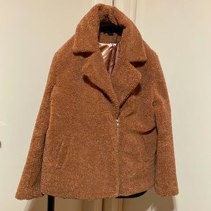 MinkPink ladies fuzzy jacket sz s
